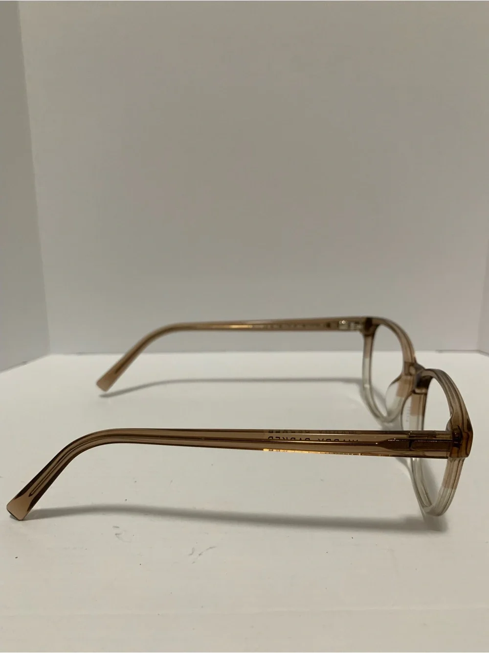 Warby Parker Translucent Brown to Clear Gradient Glasses Frames Only